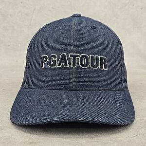 PGA‎ Tour Pro Series Script Logo Adjustable Strap Golf Hat Blue One Size Cap